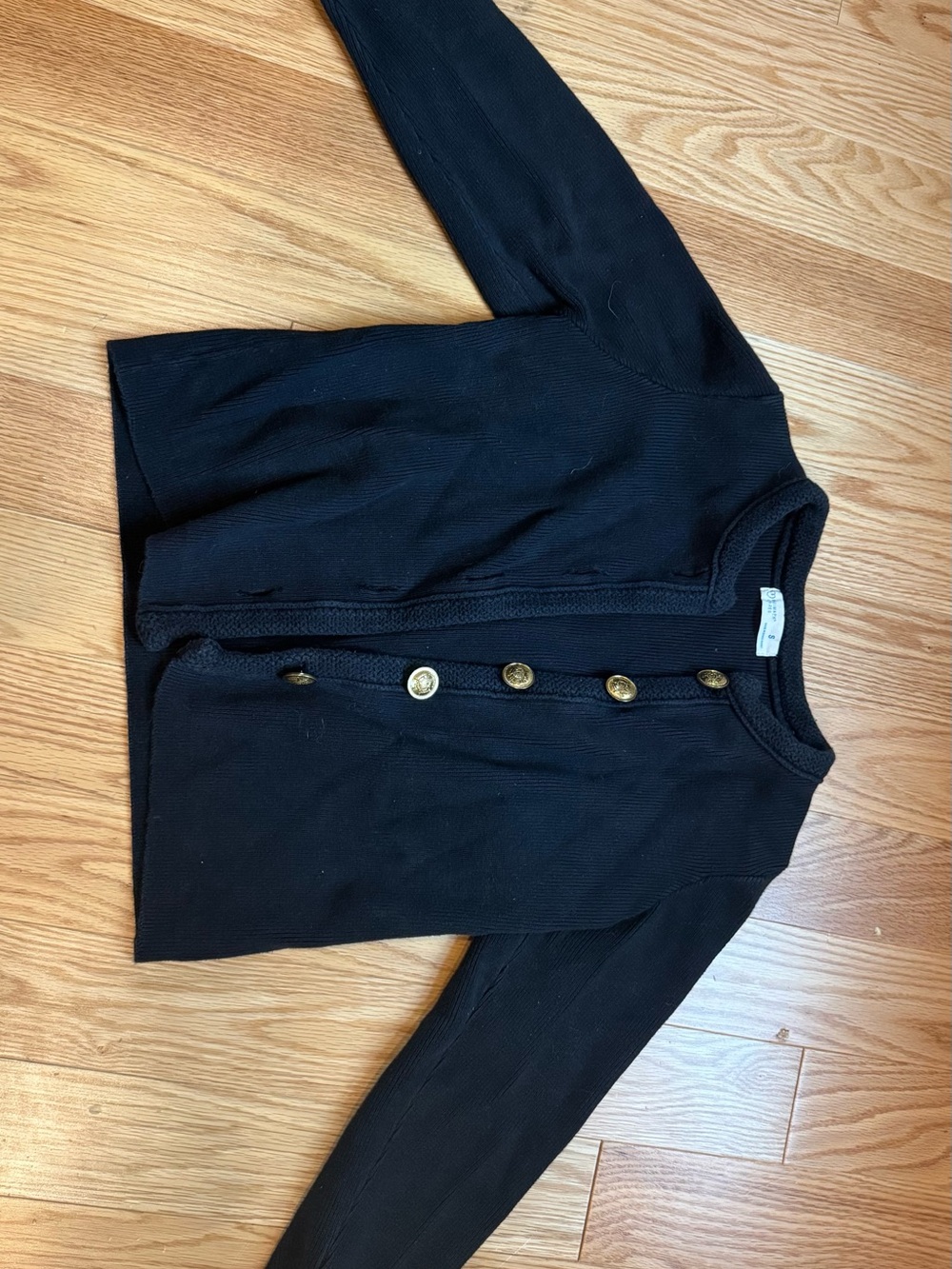 Primark Black Knit Cardigan with Gold Buttons